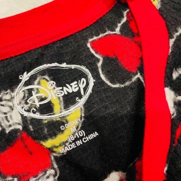 Disney Black Fleece Mickey & Minnie Mouse 2 Piece Pajama Lounge Sleepwear Set - Picture 5 of 9